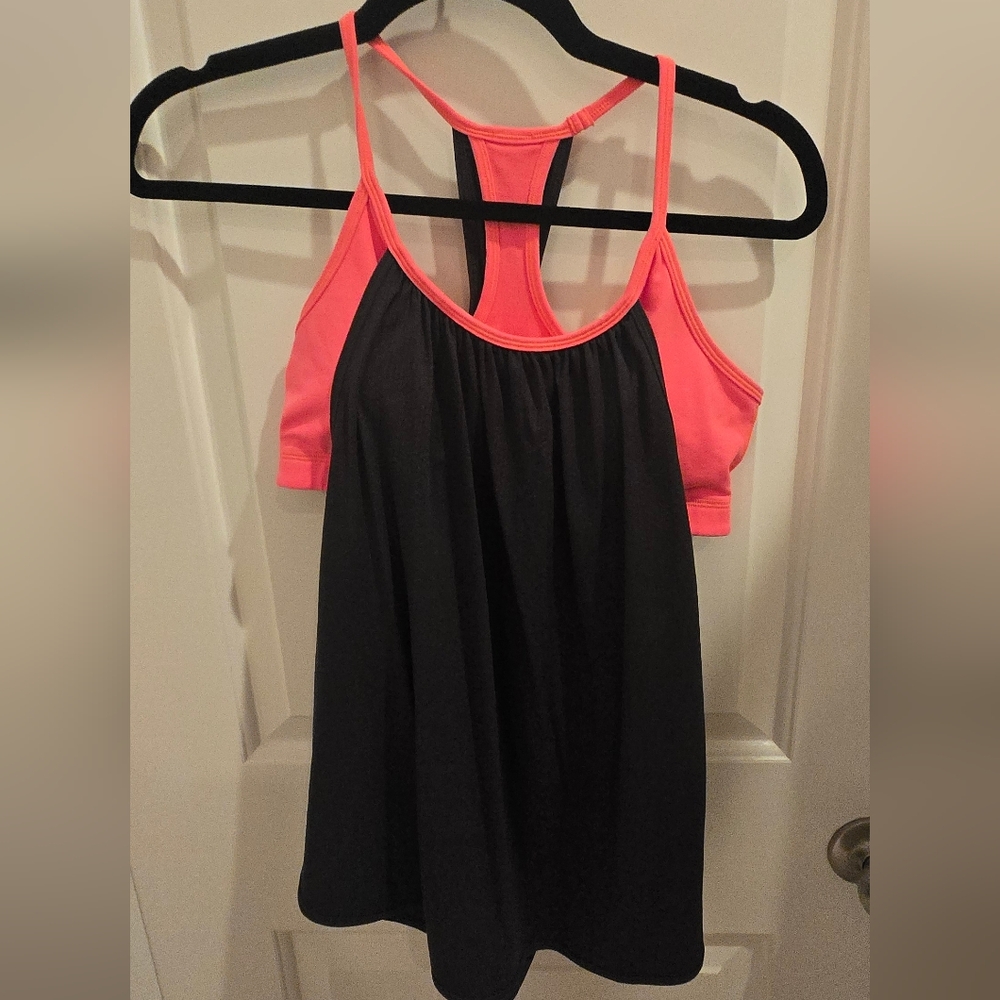 Lululemon Black and Pink Strappy Top
